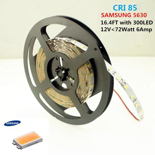 (image for) 12V Dimmable SAMSUNG SMD5630-300 Flexible LED Strips 60 LEDs Per Meter 10mm Width 1200lm Per Meter